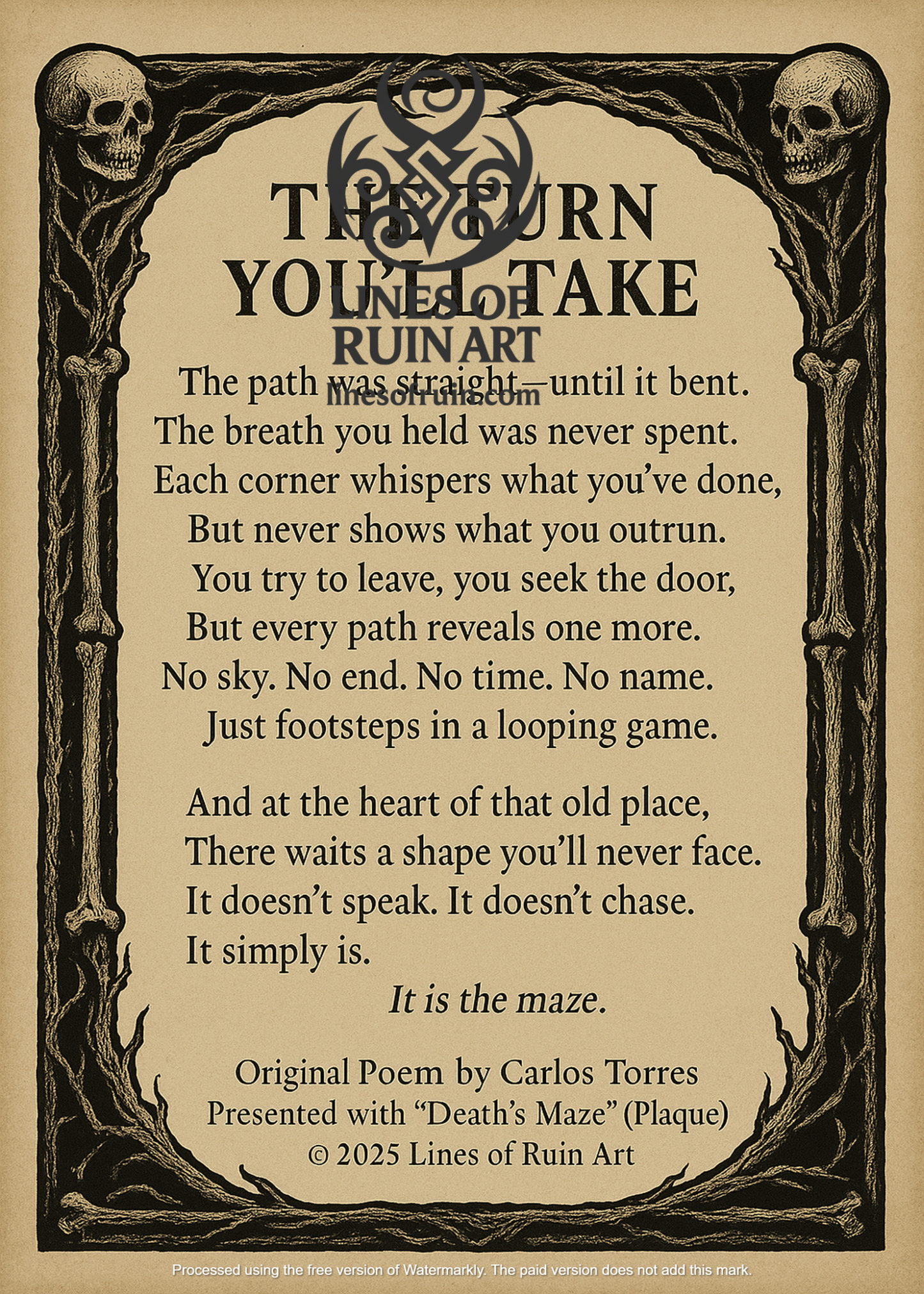 "The Turn You'll Take" Poetry Print