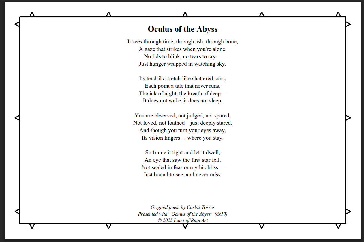 "Oculus Of The Abyss" 8x10 Framed Art Print