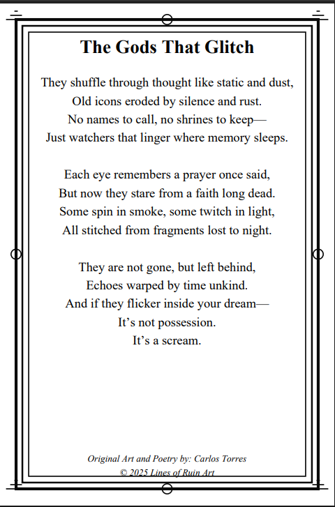 "The Gods That Glitch" 4x6 Framed Art Print