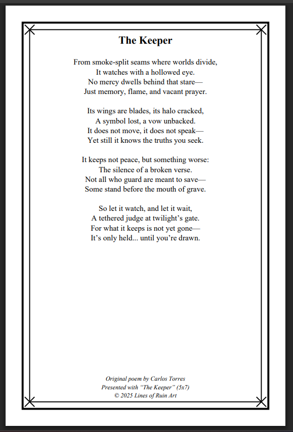 "The Keeper" 5x7 Framed Art Print