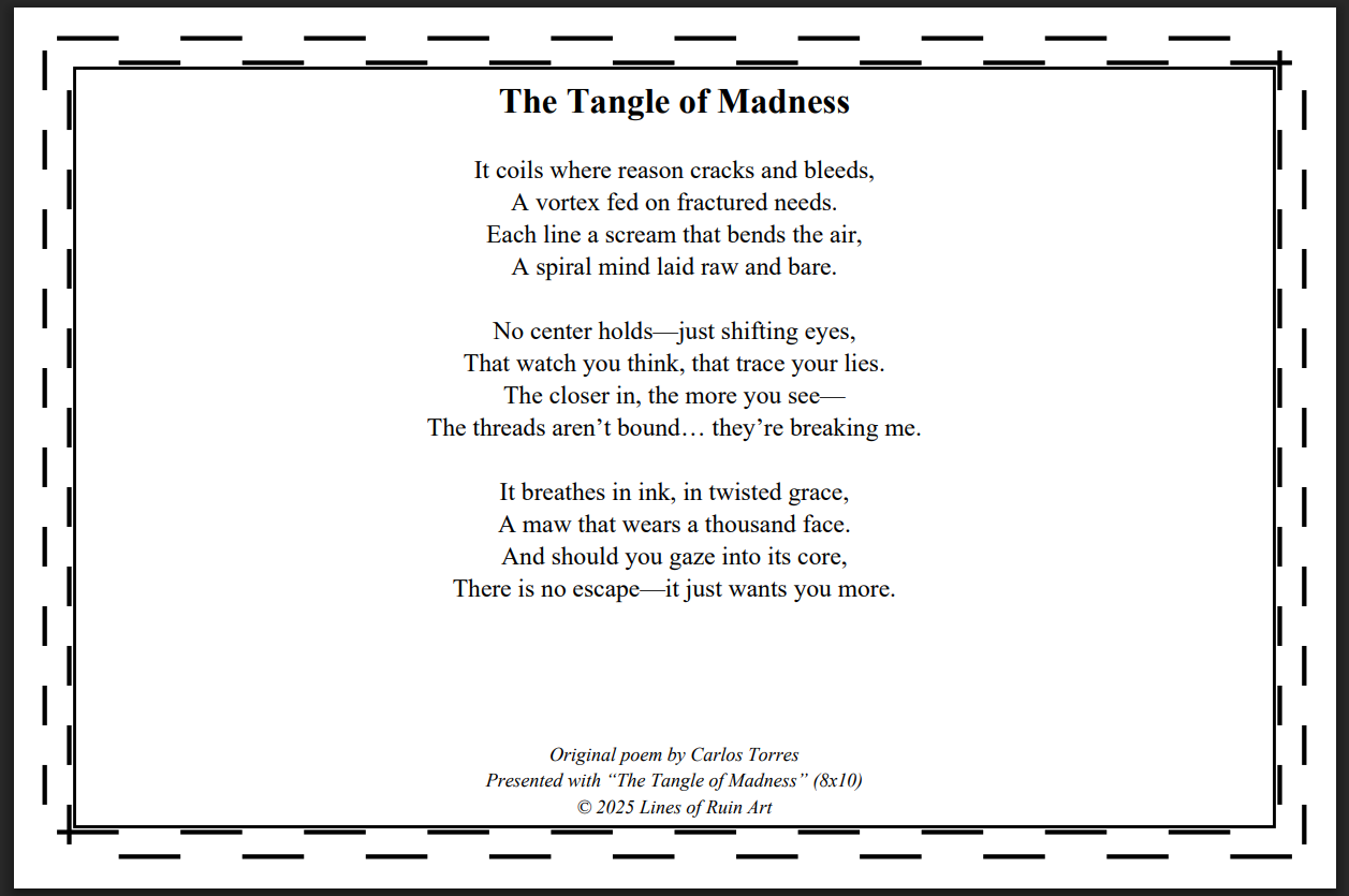 "The Tangle Of Madness" 8x10 Framed Art Print