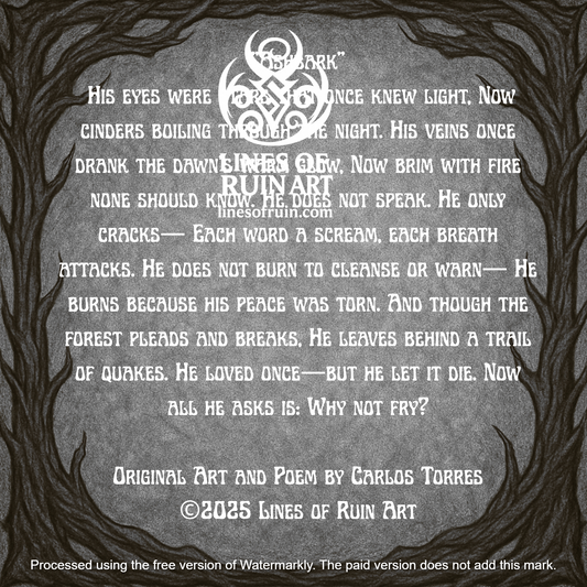 "Ashbark" Poetry Print