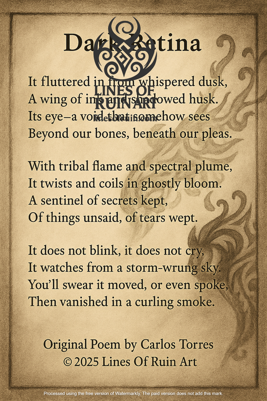 "Dark Retina" Poetry Print