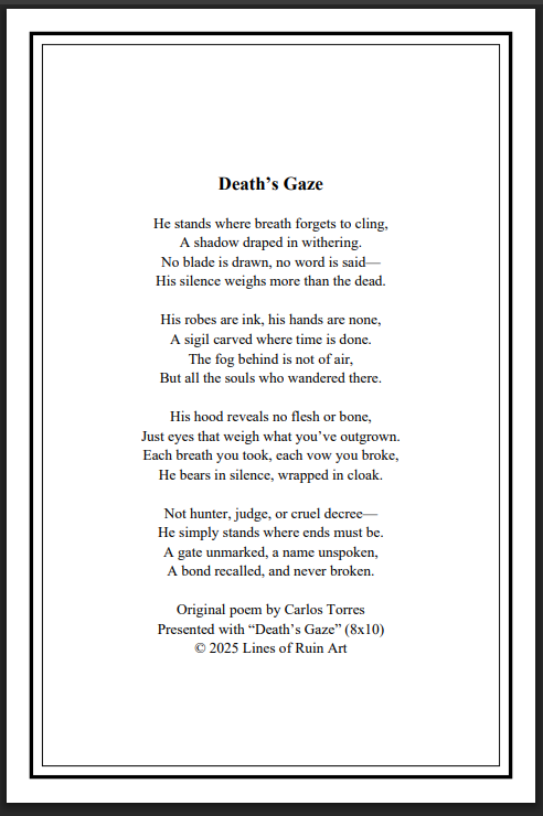 "Death's Gaze" 8x10 Framed Art Print