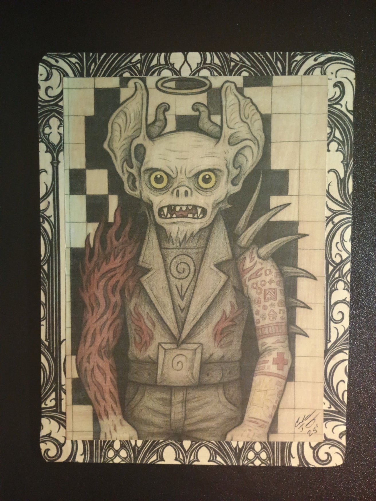 "It Waits Where Names Collapse" Custom Wooden Art & Poetry Plaque