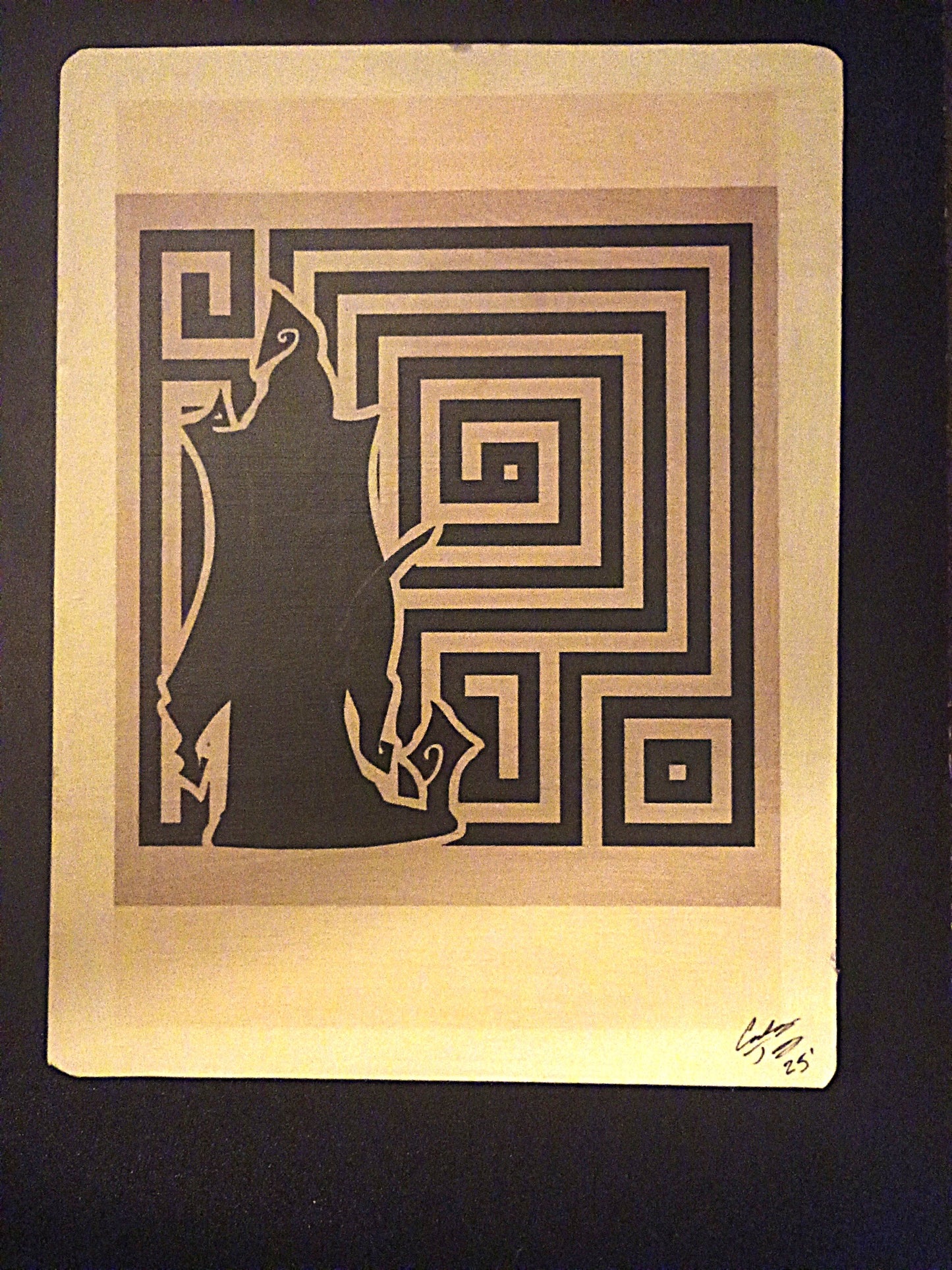 "Death's Maze" Custom Wooden Art & Poetry Plaque