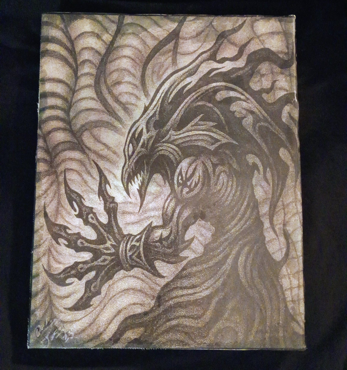 "It Grew In Me" 8x10 Resin coated Art & Poetry Print on Canvas