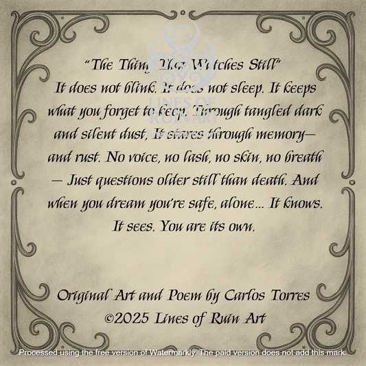 "The Thing That Watches Still" Poetry Print